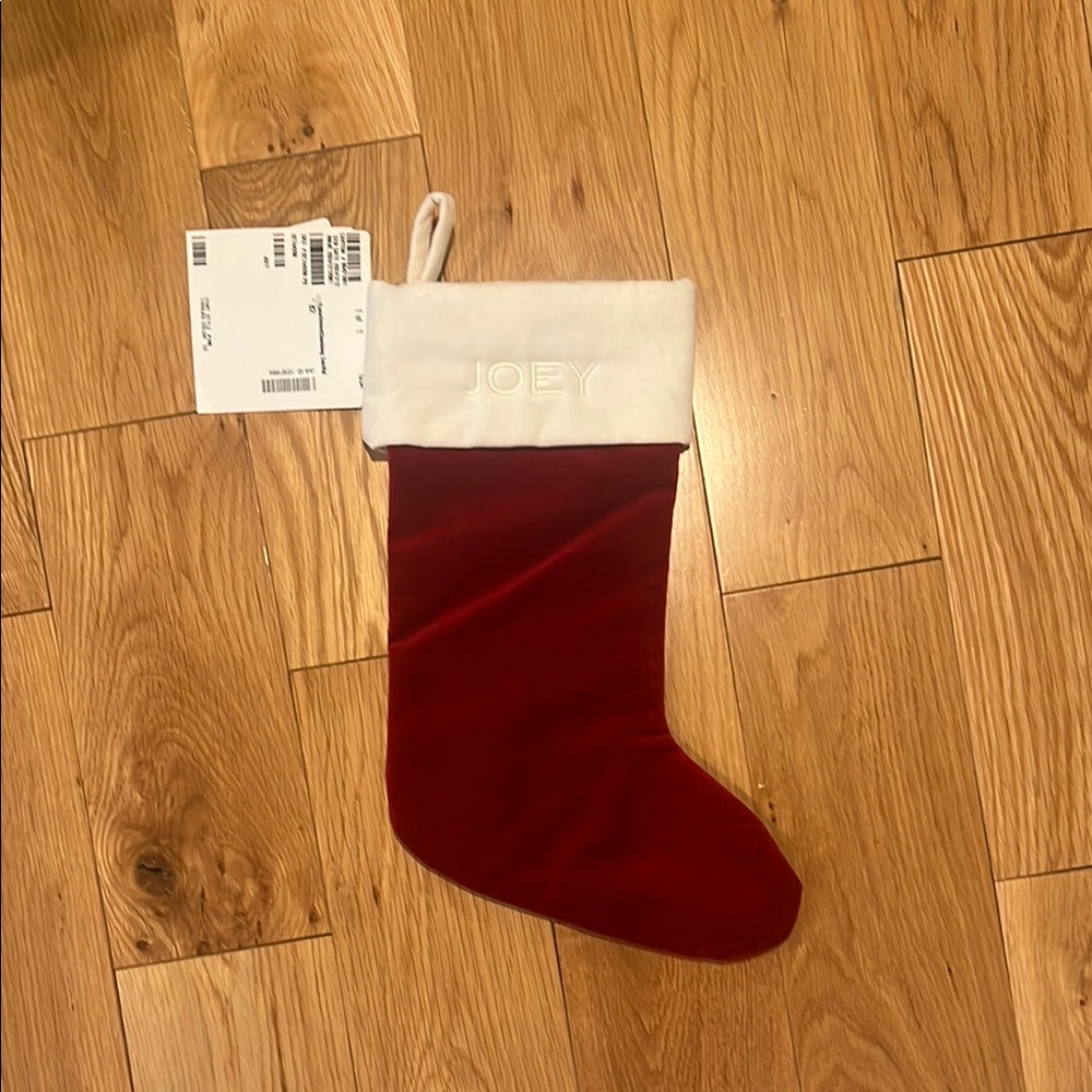 Pottery Barn Red and White Holiday Stocking